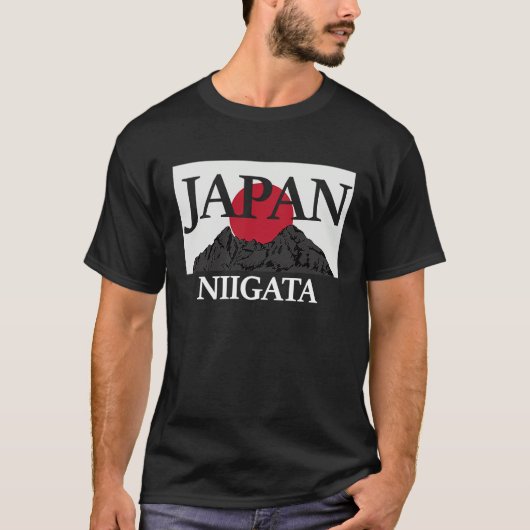 Japan Niigata Fuji san flag T-shirt (Voorkant)