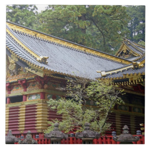 Japan, Nikko. Toshogu-heiligdom en mausoleum in 2 Tegeltje