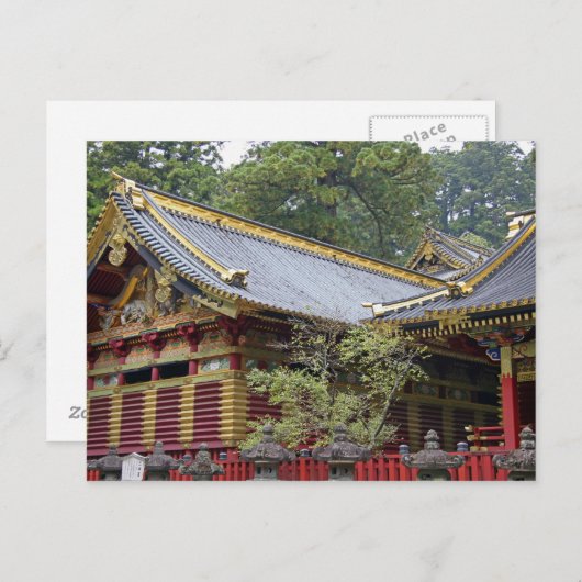 Japan, Nikko. Toshogu Shrine en mausoleum in 2 Briefkaart (Voorkant / Achterkant)