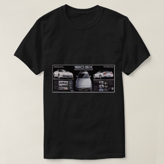 JAPAN NISSAN 180SX CATALOG BROCHURE POSTER T-SHIRT (Design voorkant)