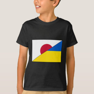 Japan Oekraine Vlag Japanse Oekraiense Steun Stan T-shirt