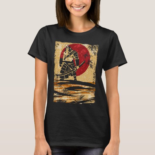 Japan Oni Fighter Japanese Retro T-shirt (Voorkant)
