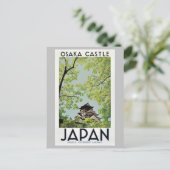 JAPAN Osaka Castle vintage Briefkaart (Staand voorkant)