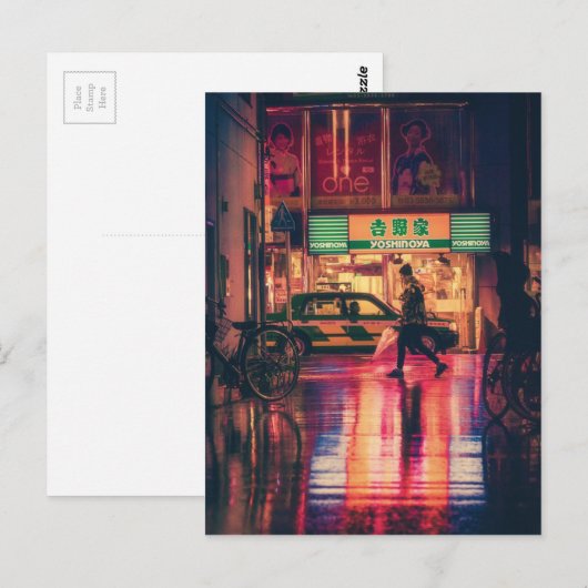 Japan Osaka Night Asia Landmark Travel Japans Briefkaart (Voorkant / Achterkant)
