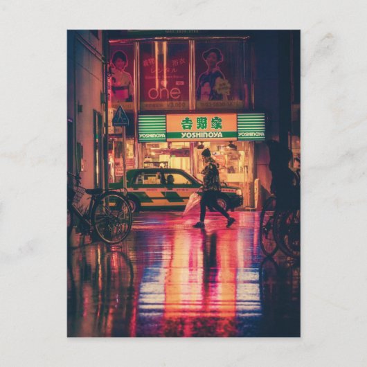 Japan Osaka Night Asia Landmark Travel Japans Briefkaart (Voorkant)