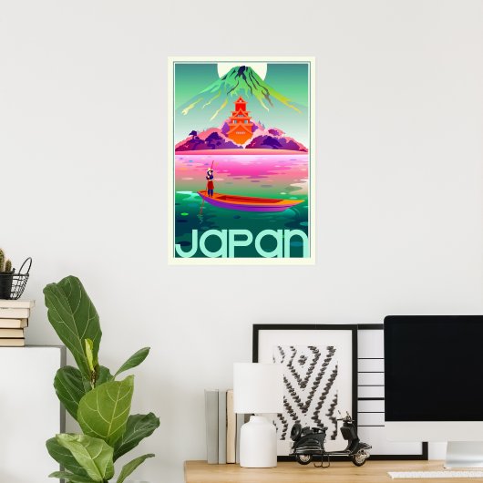 Japan, oud reizen poster (Thuiskantoor)