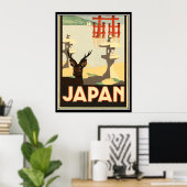Japan Oude Reisposter Poster (Thuiskantoor)