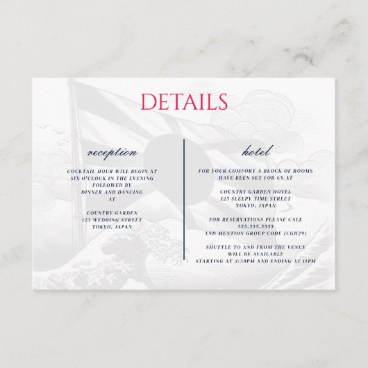 Japan Paar Informatiekaartje (Voorkant)