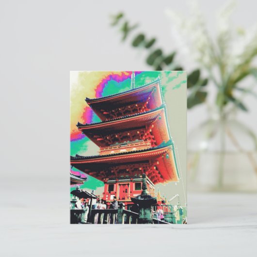 Japan Pagoda Psychedelic Series Briefkaart (Staand voorkant)