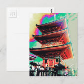 Japan Pagoda Psychedelic Series Briefkaart (Voorkant / Achterkant)
