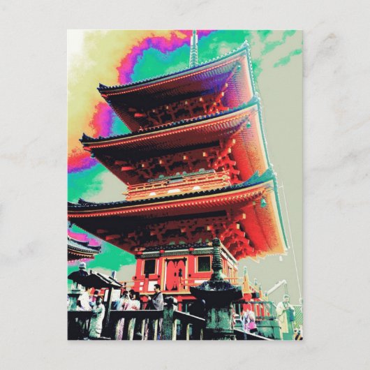 Japan Pagoda Psychedelic Series Briefkaart (Voorkant)