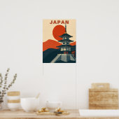 Japan Pagode Tempel Reis Kunst Poster (Keuken)