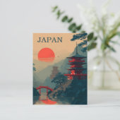 Japan Pagode vintage Briefkaart (Staand voorkant)