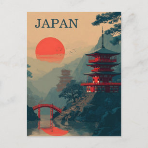 Japan Pagode vintage Briefkaart