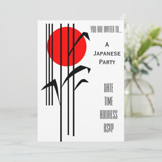 Japan-partij met Japanse thema Kaart (Staand voorkant)