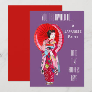 Japan-partij met Japanse thema Kaart