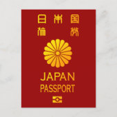 japan paspoort briefkaart (Voorkant)