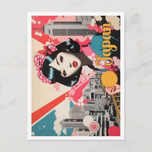 Japan Pop Art Travel Illustration Briefkaart (Voorkant)