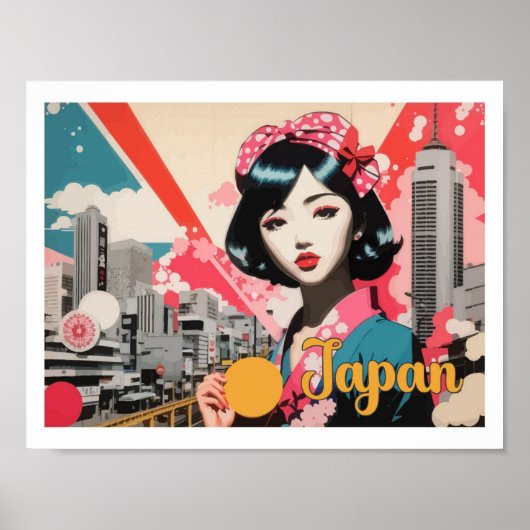 Japan Pop Art Travel Illustration Poster (Voorkant)