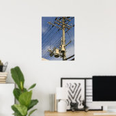 JAPAN POWER UTILITY POLE POSTER (Thuiskantoor)