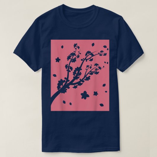 Japan Pretty Flower Japanese Pink Sakura Cherry Bl T-shirt (Design voorkant)