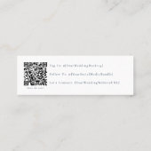Japan QR Code Social Media trouwkaart Mini Visitekaartje (Achterkant)