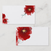 Japan Red flower visitekaartje (Voorkant / Achterkant)