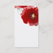 Japan Red flower visitekaartje (Achterkant)