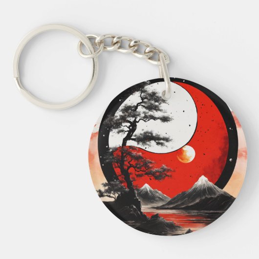 Japan Red Sun Sleutelhanger (Voorkant)