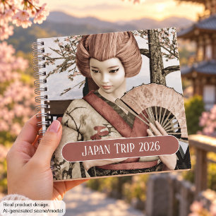 Japan Reis 2026 Vintage Geisha Sakura Kunst Notitieboek
