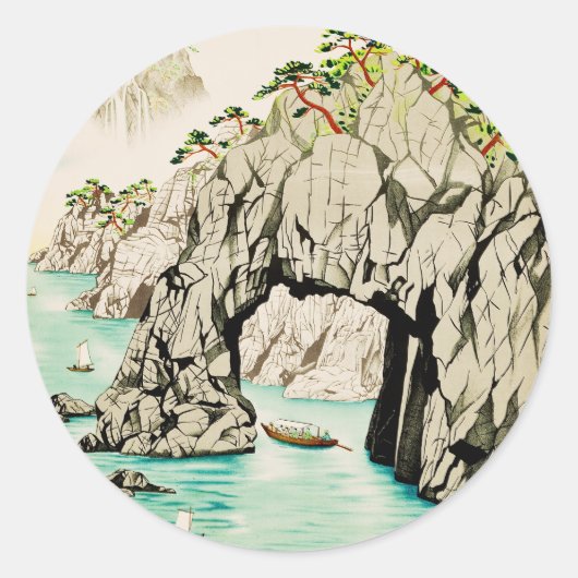 Japan Reis Eiland Okinawa Ronde Sticker (Voorkant)