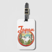Japan reislogo bagagelabel (Voorkant (verticaal))