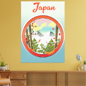Japan reislogo canvas afdruk (Insitu (Woonkamer))