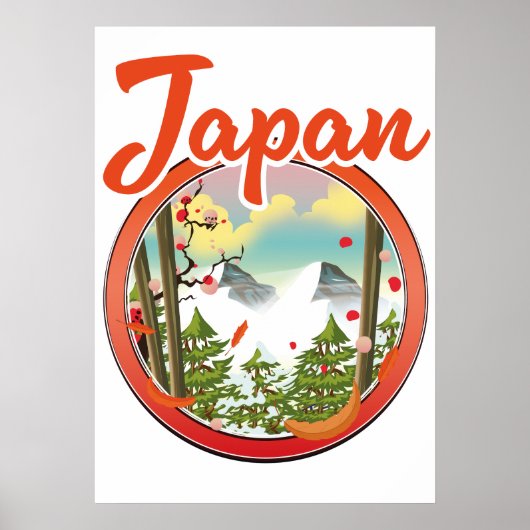 Japan reislogo poster (Voorkant)