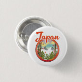 Japan reislogo ronde button 3,2 cm (Voorkant /achterkant)