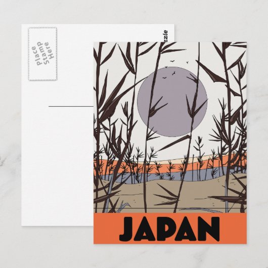 Japan reisposter briefkaart (Voorkant / Achterkant)