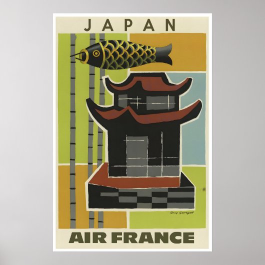 Japan Reisposter Japanse Kunst Man Georget Print (Voorkant)