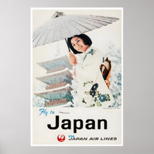 Japan Reisposter Nikko Kunst JAL PrintA Poster