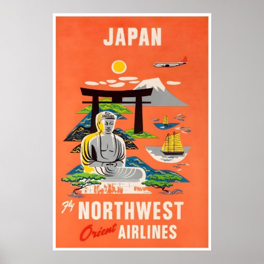 Japan Reisposter Poster Japanse Kunst Noordwest (Voorkant)