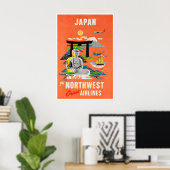 Japan Reisposter Poster Japanse Kunst Noordwest (Thuiskantoor)