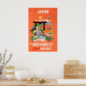 Japan Reisposter Poster Japanse Kunst Noordwest (Keuken)