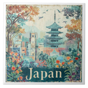 Japan reisposter tegeltje