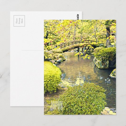 Japan reist traditionele Japanse tuin Briefkaart (Voorkant / Achterkant)