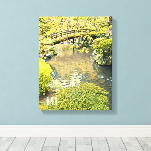 Japan reist traditionele Japanse tuin Canvas Afdruk (Insitu (Houten vloer))
