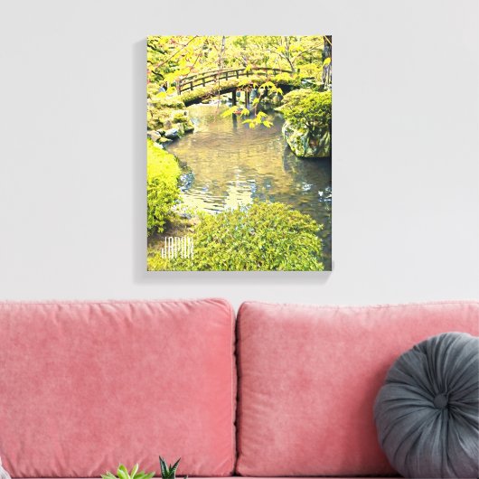 Japan reist traditionele Japanse tuin Canvas Afdruk (Insitu (Woonkamer))