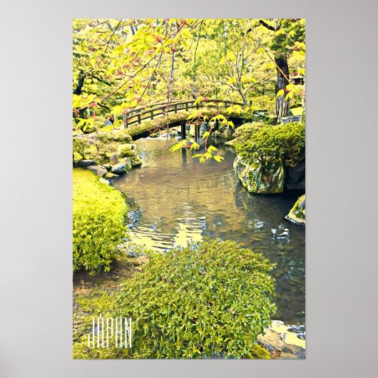 Japan reist traditionele Japanse tuin Poster (Voorkant)