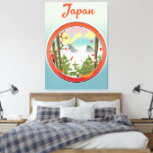 Japan reizen logo canvas afdruk (Insitu (Slaapkamer))