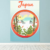 Japan reizen logo canvas afdruk (Insitu (Houten vloer))