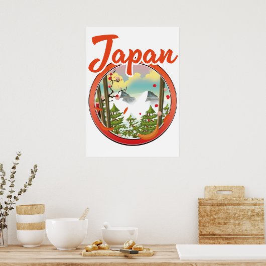 Japan reizen logo poster (Keuken)