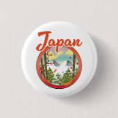 Japan reizen logo ronde button 3,2 cm (Voorkant)